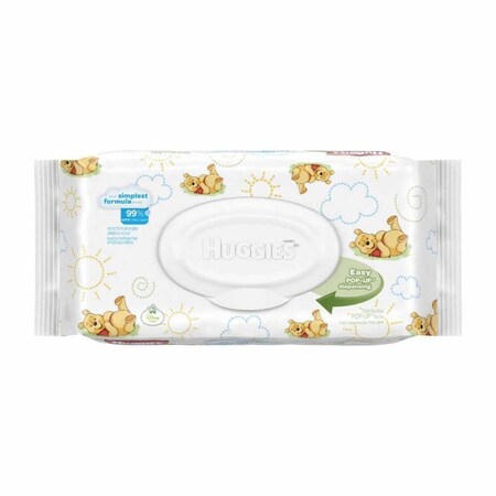 Huggies Natural Care Baby Wipe Soft Pack Unscented, 6-7/10 X 7-7/10 Inch, 32 Count, 32PK 42511